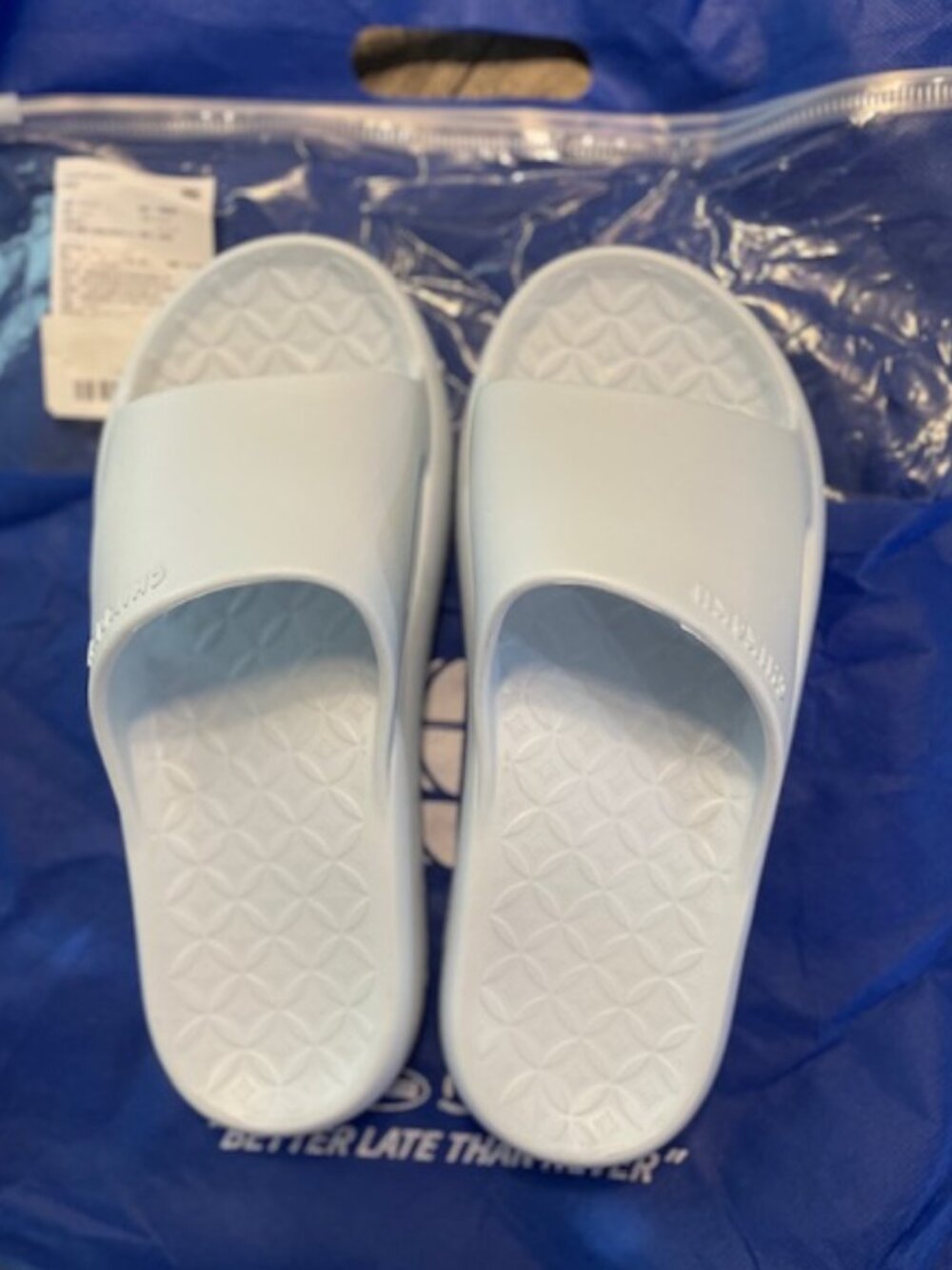 NWT Nursing Slides w/Arch Support W 8.5 - 9.5 Baby Blue